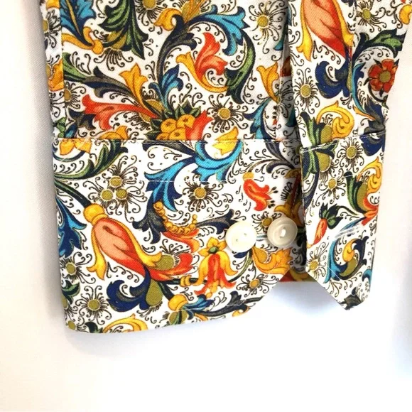 ETON Floral Slim Fit Button Down Shirt - Picture 2 of 8